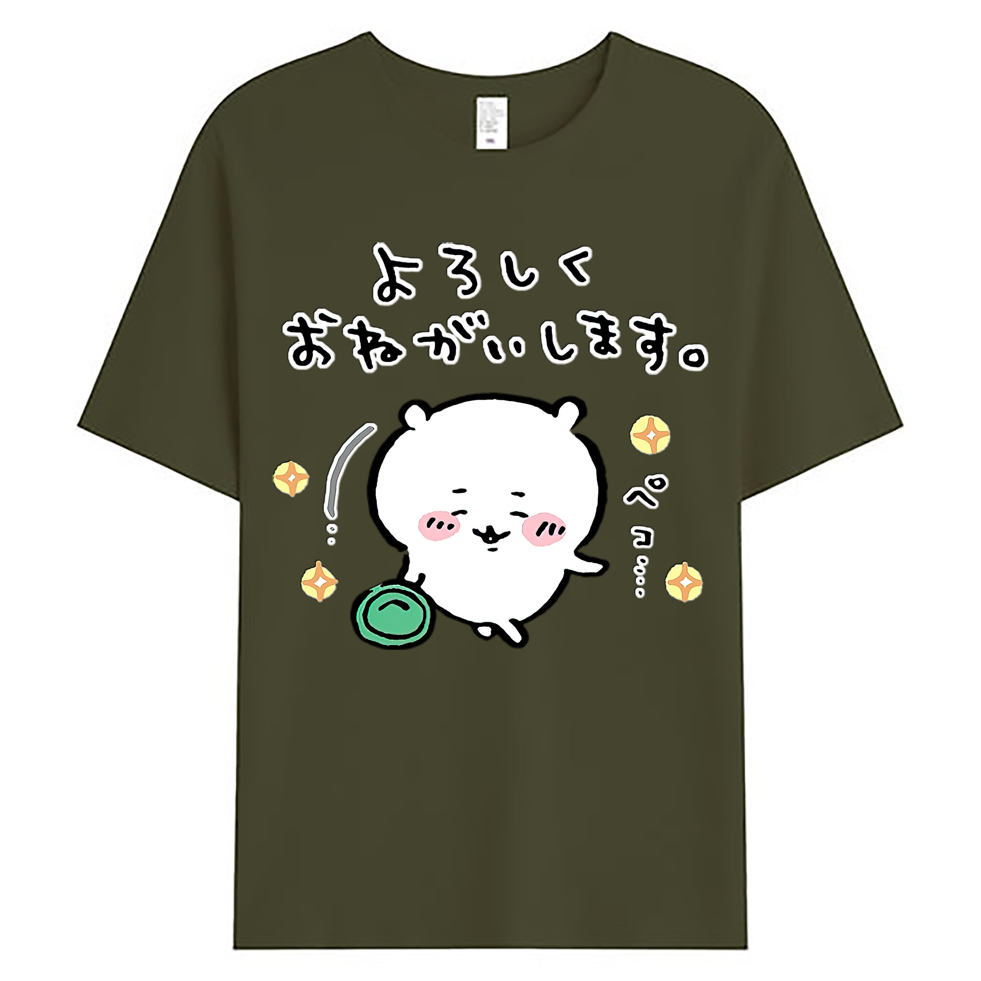 （画像用） ちいかわ ちいかわ Chii-kawa chiikawa 綿100％ メンズ半袖Tシャツ｜肌触りやわらか＆通気性